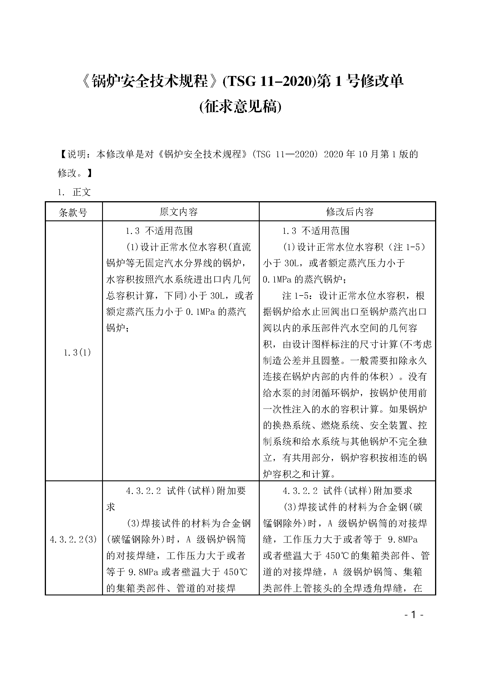 附件1:《〈鍋爐安全技術(shù)規(guī)程〉(TSG 11-2020)第1號(hào)修改單(征求意見(jiàn)稿)》_頁(yè)面_1.png